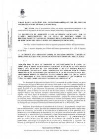 Certificado del Ayuntamiento de Tejeda