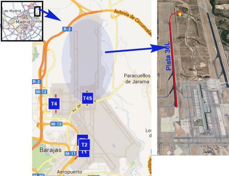 Croquis del lugar de la tragedia